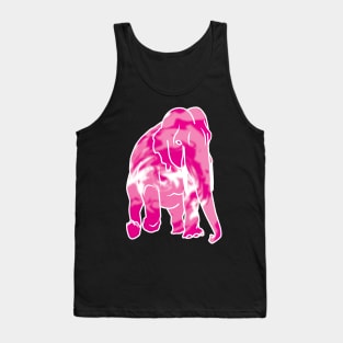 Tie dye pink elephant Tank Top